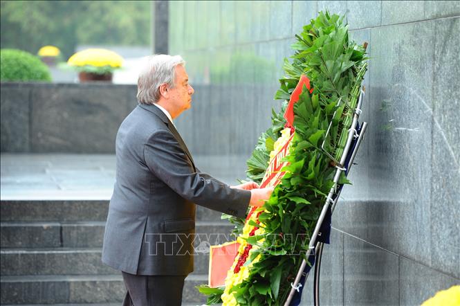 Lễ đón chính thức Tổng Thư ký Liên hợp quốc António Guterres Chú thích ảnh