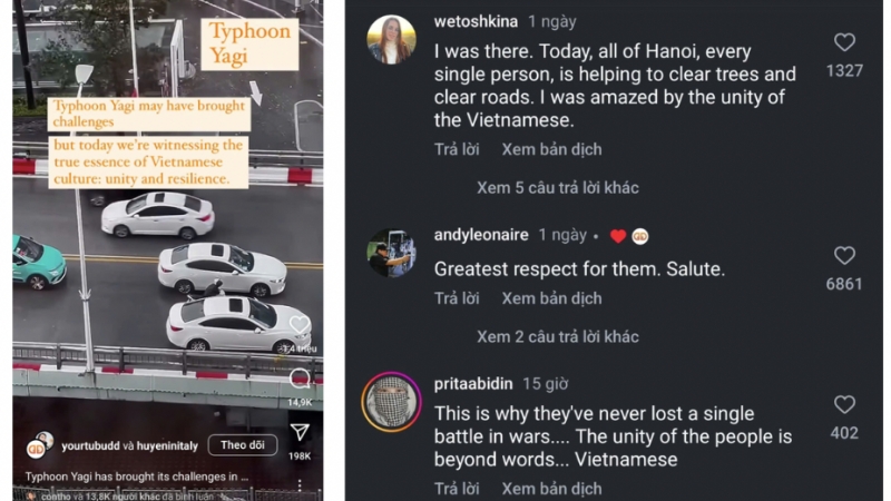 Солидарность вьетнамского народа во время Тайфуна Яги произвела впечатление на международных друзей