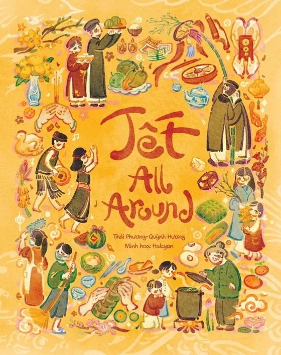 Обложка книги Tet all Round, английской версии Распространяя вьетнамскую литературу в туманных островах