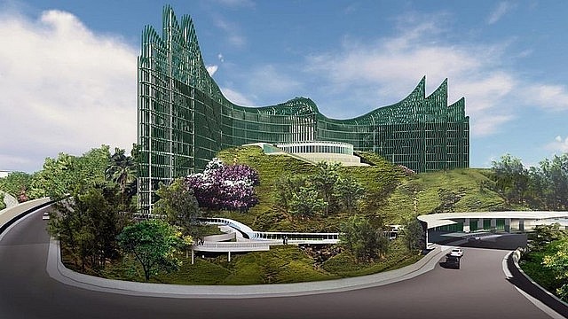 The approved final design of the Presidential Palace in the new capital city in East Kalimantan. Photo: Instagram/@nyoman_nuarta The approved final design of the Presidential Palace in the new capital city in East Kalimantan. Photo: Instagram/@nyoman_nuarta