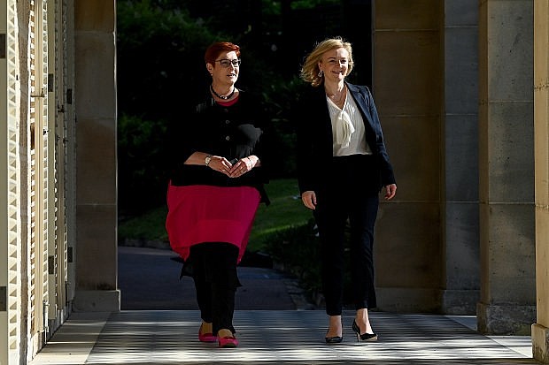 Foreign Minister Marise Payne and Liz Truss, her British counterpart, have made a promising start this week. Foreign Minister Marise Payne and Liz Truss, her British counterpart, have made a promising start this week.