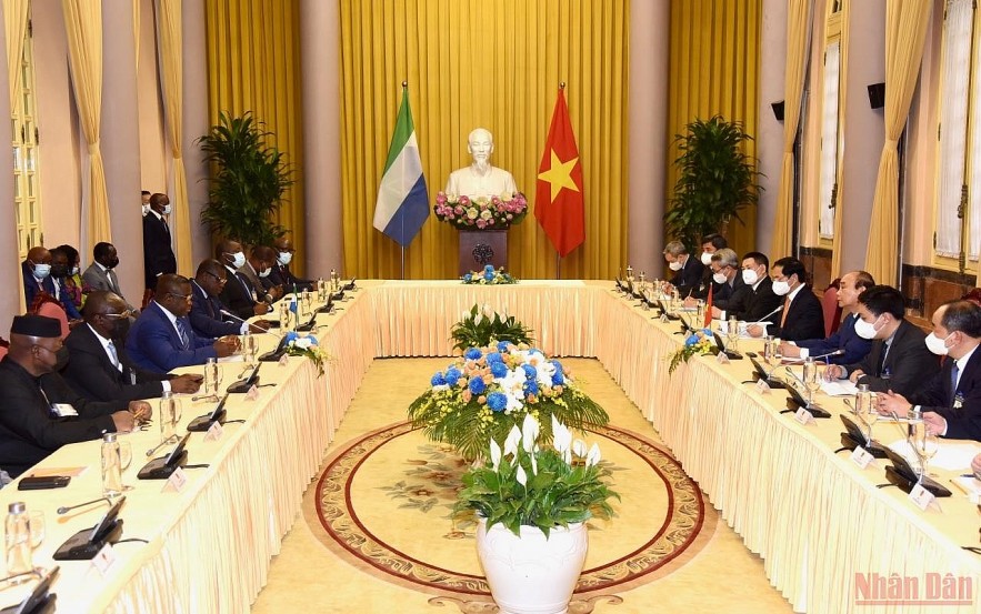 Vietnamese, Sierra Leonean Leaders Discuss Cooperation Orientations Vietnamese, Sierra Leonean Leaders Discuss Cooperation Orientations