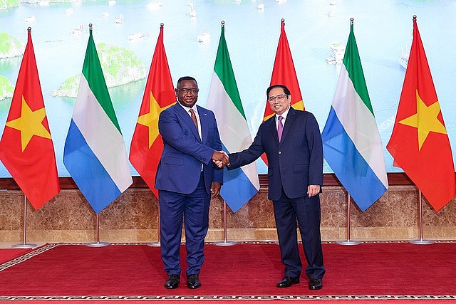 Vietnamese, Sierra Leonean Leaders Discuss Cooperation Orientations Vietnamese, Sierra Leonean Leaders Discuss Cooperation Orientations