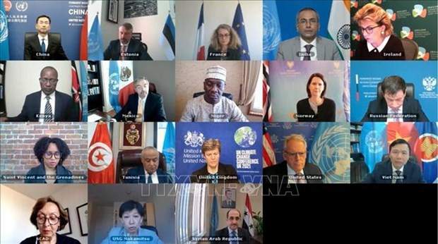 Some of the participants in the UNSC open debate, held both virtually and in person on April 8 (Photo: VNA) Some of the participants in the UNSC open debate, held both virtually and in person on April 8 (Photo: VNA)