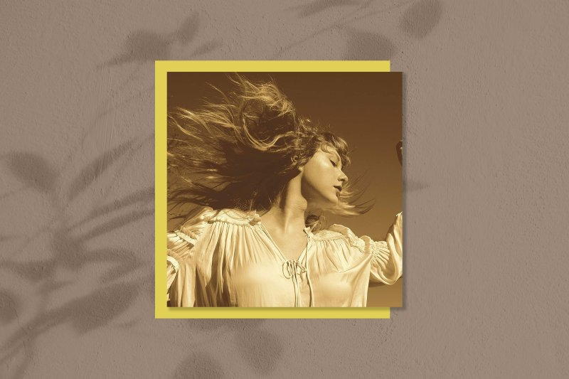 Fearless (Taylor's Version) album cover. Background: Getty Images Fearless (Taylor's Version) album cover. Background: Getty Images