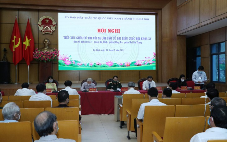 Party leader Nguyen Phu Trong and candidates for the 15th NA deputies hold online meeting with voters Party leader Nguyen Phu Trong and candidates for the 15th NA deputies hold online meeting with voters