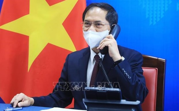 Minister of Foreign Affairs Bui Thanh Son holds phone talks with US Secretary of State Antony Blinken on May 28 (Photo: VNA) Minister of Foreign Affairs Bui Thanh Son holds phone talks with US Secretary of State Antony Blinken on May 28 (Photo: VNA)
