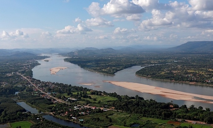 A view of the Mekong River bordering Thailand and Laos from the Thai side in Nong Khai in 2019. Photo by Reuters.