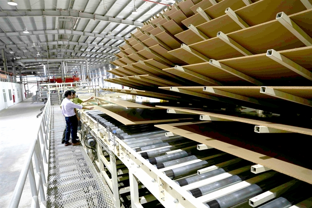 A medium density fibreboard (MDF) production line of Thanh Thành Đạt MDF Joint Stock Company in the central province of Hà Tĩnh. The country exported $9.69 billion worth of agricultural and forestry products in the first five months of 2021, up 13.5 per cent. — VNA/VNS Photo Vũ Sinh A medium density fibreboard (MDF) production line of Thanh Thành Đạt MDF Joint Stock Company in the central province of Hà Tĩnh. The country exported $9.69 billion worth of agricultural and forestry products in the first five months of 2021, up 13.5 per cent. — VNA/VNS Photo Vũ Sinh