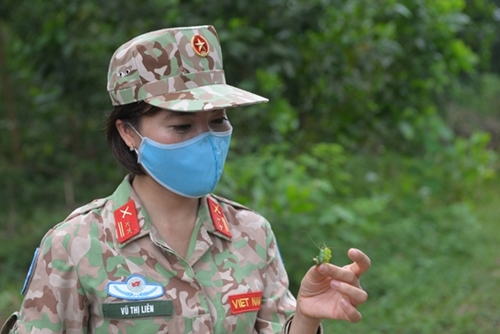 Lieutenant Colonel Vu Thi Lien joining the training Lieutenant Colonel Vu Thi Lien joining the training