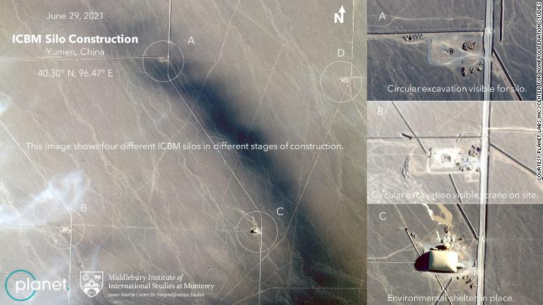 China building sprawling network of missile silos, satellite imagery shows China building sprawling network of missile silos, satellite imagery shows