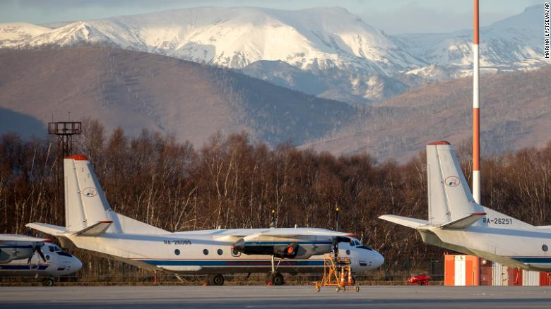 A file photo of an Antonov An-26 twin-engined turboprop, with the same RA-26085 tail number as the missing plane, at an airport outside Petropavlovsk-Kamchatsky, Russia, in November 2020. A file photo of an Antonov An-26 twin-engined turboprop, with the same RA-26085 tail number as the missing plane, at an airport outside Petropavlovsk-Kamchatsky, Russia, in November 2020.