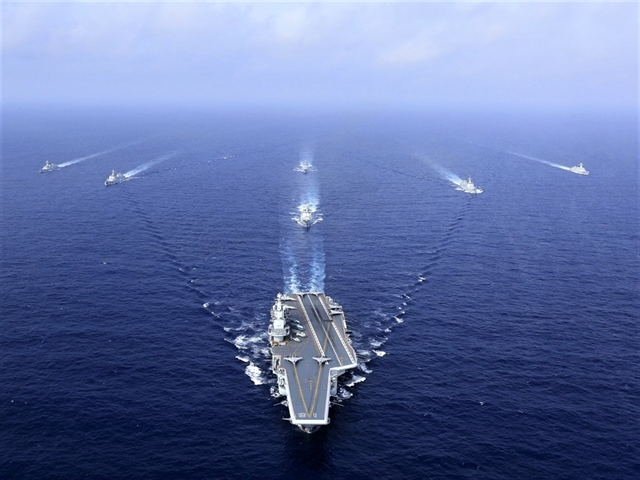 China's Liaoning aircraft carrier sailing during a drill in the South China Sea in 2018. — AFP/VNA Photo China's Liaoning aircraft carrier sailing during a drill in the South China Sea in 2018. — AFP/VNA Photo