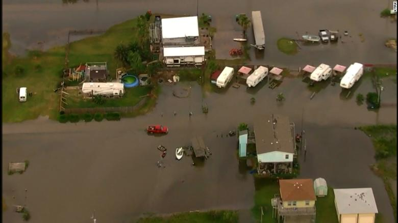Flooding inundates the Crystal Beach and Galveston areas in Texas, video from KRTK shows. 5728 flooding