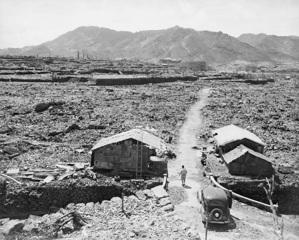 Photo: An area in Hiroshima flattened by atomic bombs. Photo: History Photo: An area in Hiroshima flattened by atomic bombs. Photo: History