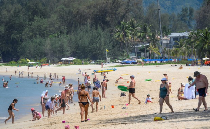 International tourists at a resort in Phuket, Thailand. Photo: AFP 3657 phuket