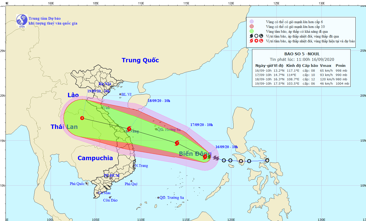 tropical storm noul heading towards central vietnam
