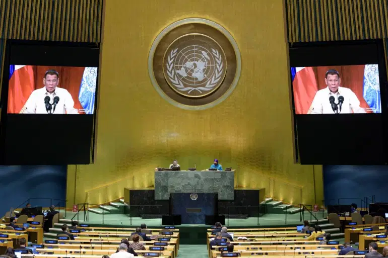 philippine president strongly defends court ruling against china in un speech