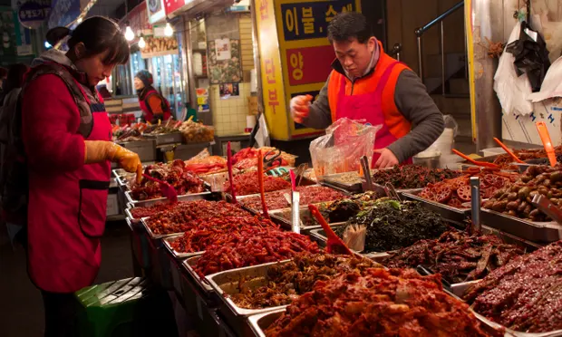 he spicy cabbage dish kimchi is beloved in South Korea, but China has claimed one fermented dish as its own. Photograph: Justin McCurry/The Guardian 4640 kimchi1