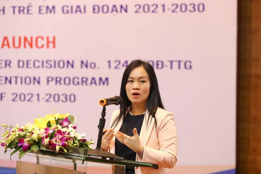 Photo: Doan Thi Thu Huyen, Country Director of the GHAI in Vietnam, speaks at the workshop. Photo: Doan Thi Thu Huyen, Country Director of the GHAI in Vietnam, speaks at the workshop.