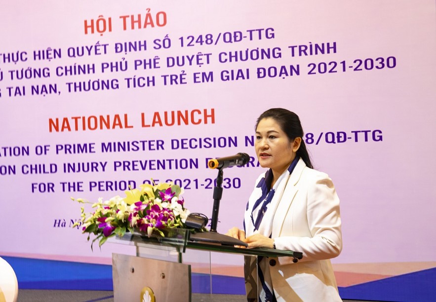 Photo: MoLISA Deputy Minister Nguyen Thi Ha said child injury prevention has always received the due attention of the NA, the Government, agencies and localities. Photo: MoLISA Deputy Minister Nguyen Thi Ha said child injury prevention has always received the due attention of the NA, the Government, agencies and localities.