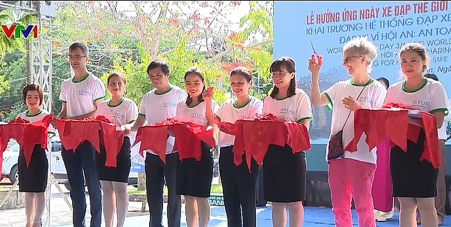 Chủ tịch VUFO khánh thành hệ thống chia sẻ xe đạp ở Hội An chu tich vufo khanh thanh he thong chia se xe dap o hoi an