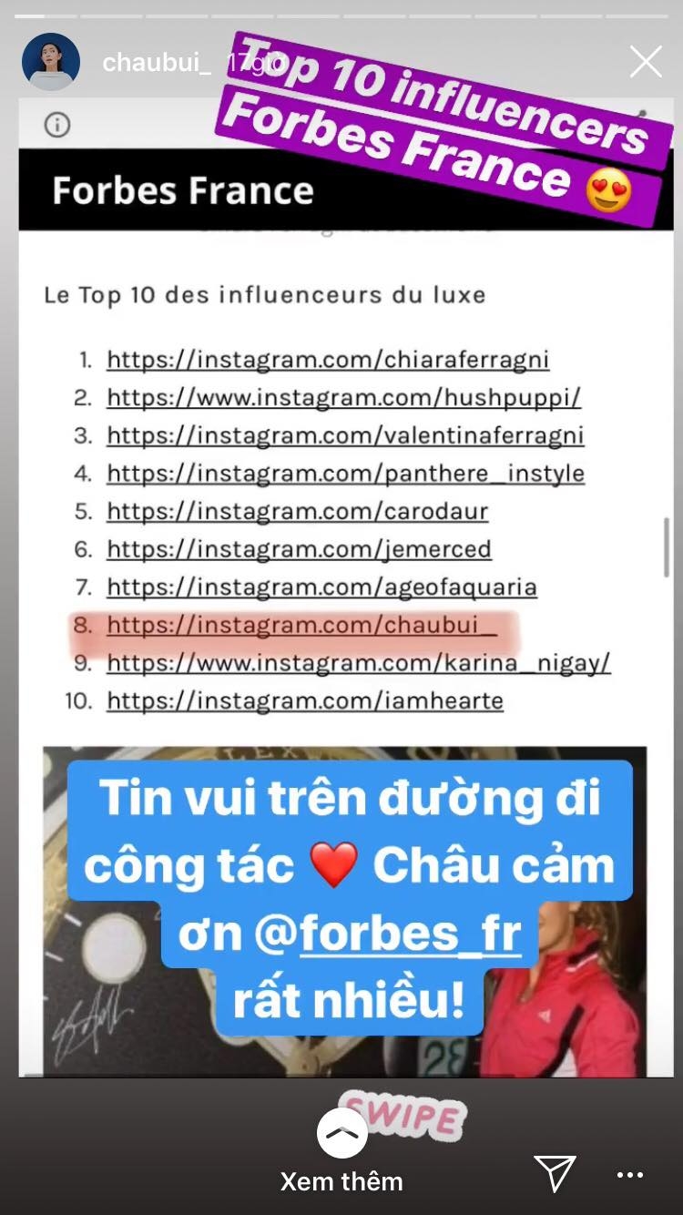 Châu Bùi lọt top 10 fashionsita có sức ảnh hưởng của Forbes Pháp chau bui lot top 10 fashionsita co suc anh huong cua forbes phap