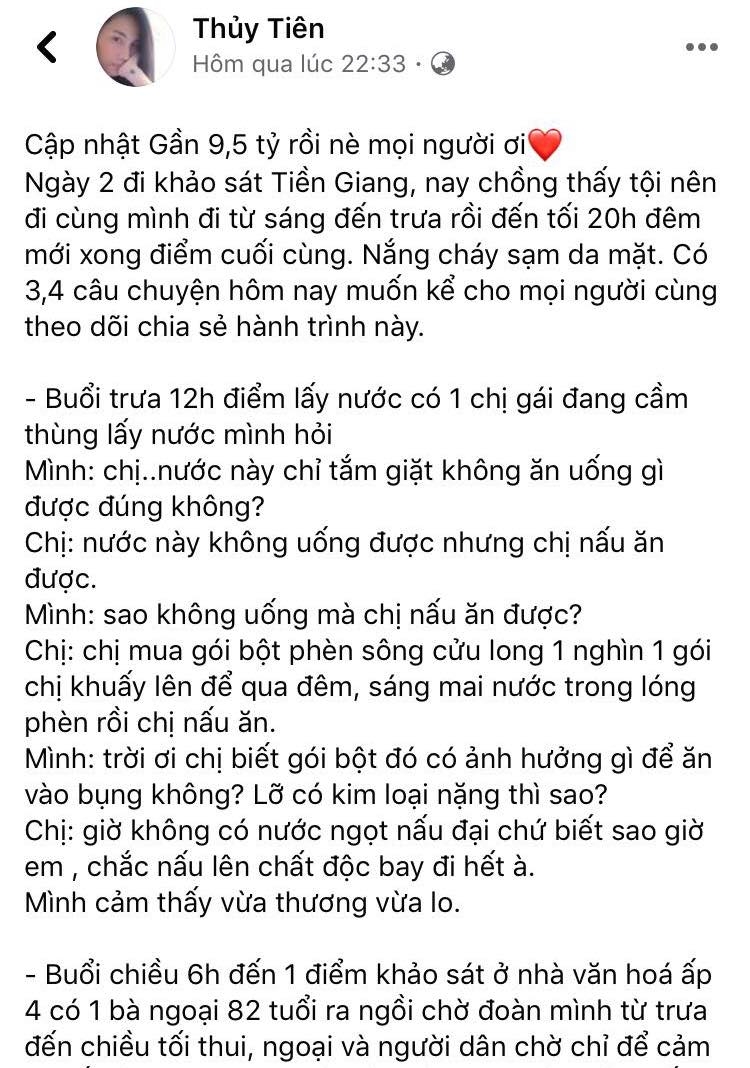 Tin giải trí sao Việt hôm nay (17/3): Quỹ cứu trợ hạn mặn của ca sĩ Thủy Tiên cán mốc 9,5 tỷ VND tin giai tri sao viet hom nay 173 quy cuu tro han man cua ca si thuy tien can moc 95 ty vnd