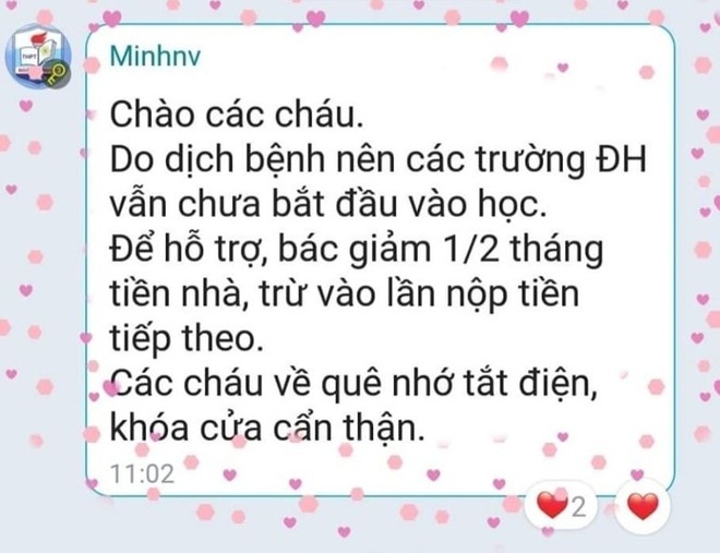 Hành động đẹp mùa dịch: Chủ trọ bớt tiền thuê nhà, nhắn khách nếu thiếu hãy lấy mỳ tôm hanh dong dep mua dich chu tro bot tien thue nha nhan khach neu thieu hay lay my tom
