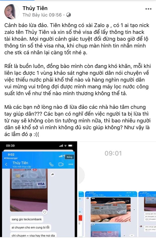 Tin tức giải trí sao Việt hôm nay (23/3): Thủy Tiên bức xúc khi bị giả mạo tài khoản quyên góp từ thiện tin tuc giai tri sao viet hom nay 233 thuy tien buc xuc nho cong an can thiep khi bi gia mao tai khoan quyen gop tu thien
