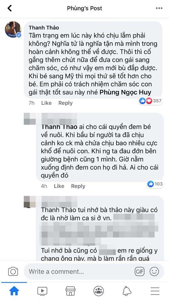 Thanh Thảo bị phản đối khi khuyên Phùng Ngọc Huy đón bé Lavie sang Mỹ nuôi dưỡng thanh thao bi phan doi khi khuyen phung ngoc huy don be lavie sang my nuoi duong