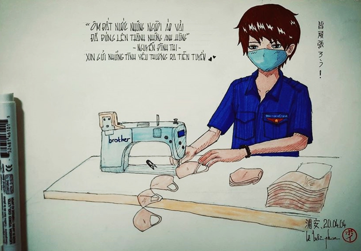 Những bức ký họa, cổ động truyền sức mạnh thời Covid-19 nhung buc ky hoa co dong truyen suc manh thoi covid 19
