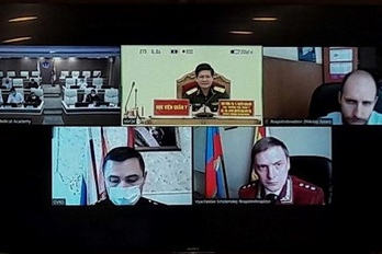 Vietnam and Russia military medicine forces exchange Covid-19 experience