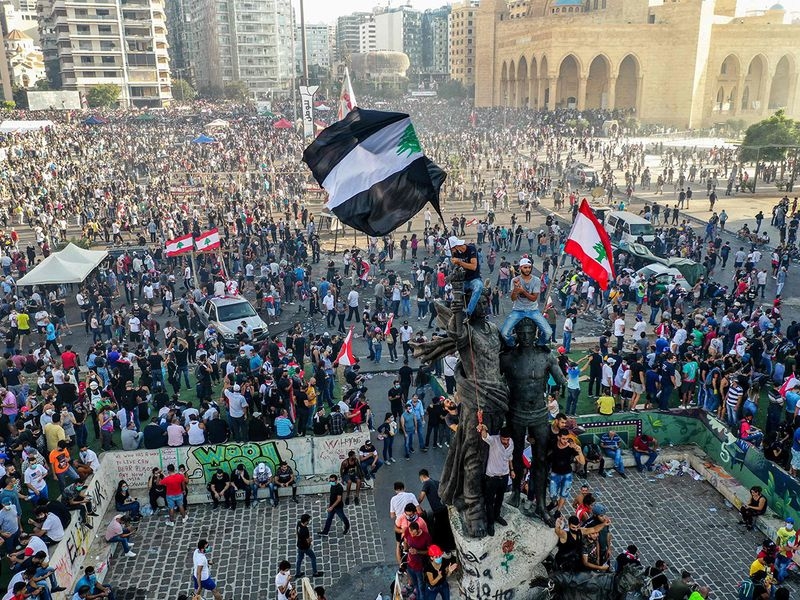 Lebanese protest government as anger over Beirut explosion grows explosion in beirut rocks the capital city of lebanon