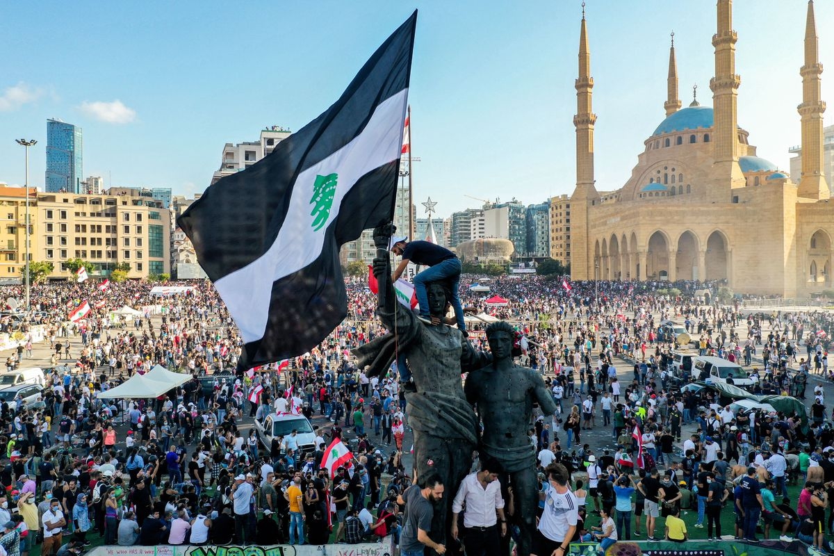 Lebanese protest government as anger over Beirut explosion grows explosion in beirut rocks the capital city of lebanon