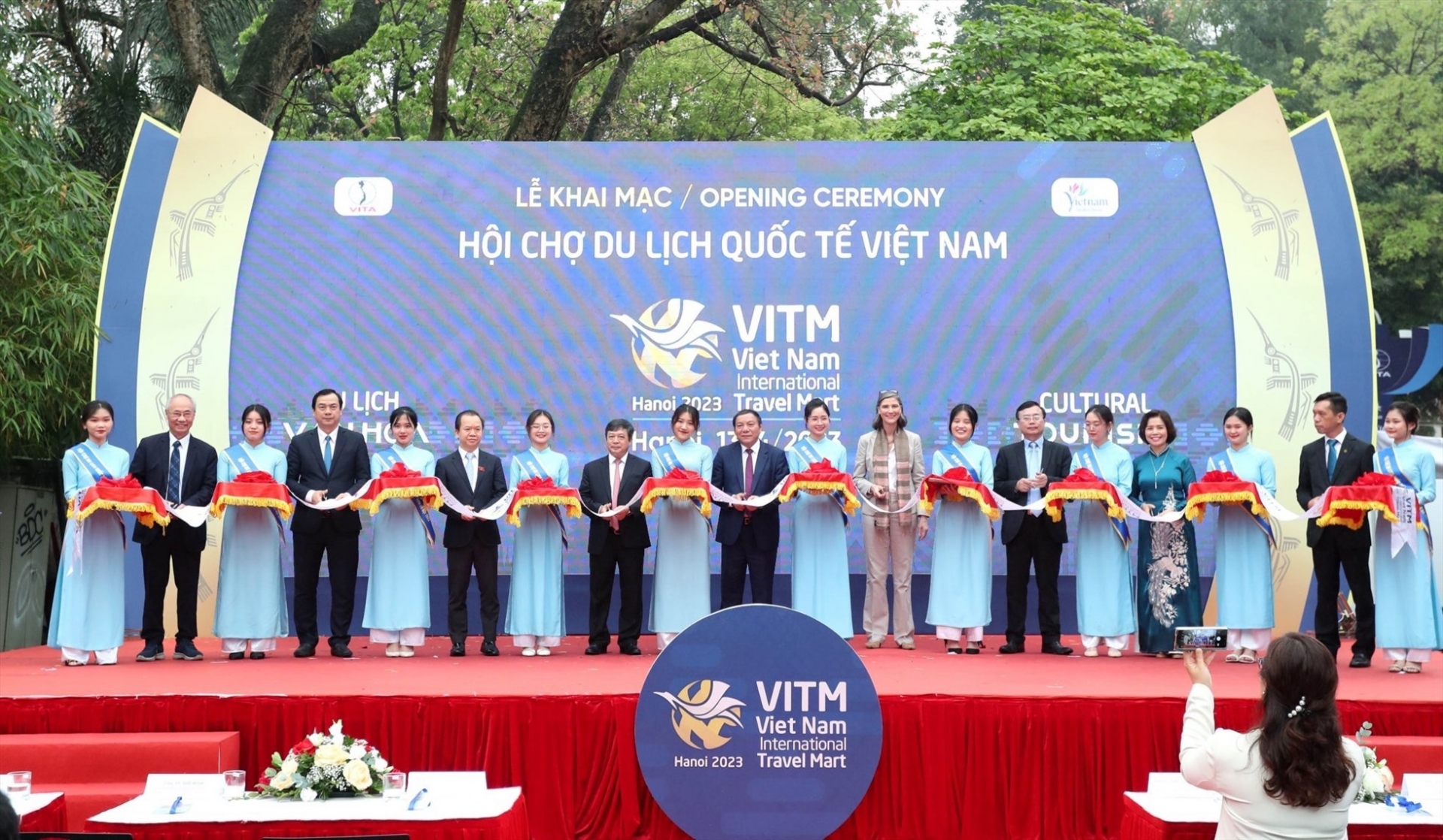 2023年越南国际旅游博览会开幕剪彩仪式。 2023年越南国际旅游博览会开幕剪彩仪式。