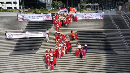 越南形状活动在郁金香花之地热闹举行