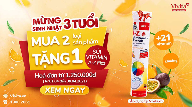 Nhà thuốc Vivita sinh nhật 3 tuổi với nhiều quà tặng trong tháng 4 Nhà thuốc Vivita sinh nhật 3 tuổi với nhiều quà tặng trong tháng 4