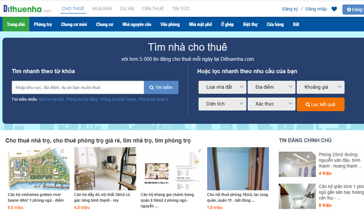 Trang chủ của dithuenha.com Trang chủ của dithuenha.com