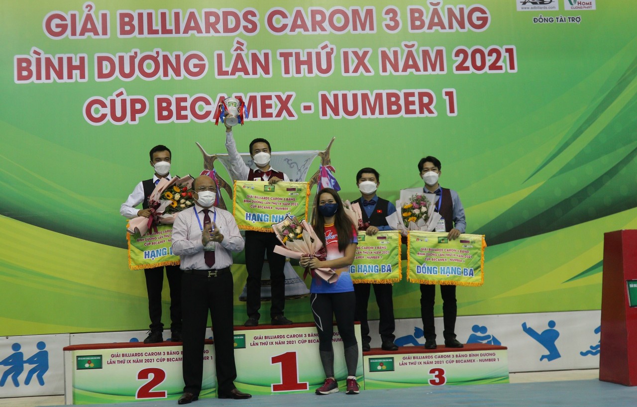 Tân vô địch của giải Billiards Carom 3 băng Bình Dương - Cup Number 1 Tân vô địch của giải Billiards Carom 3 băng Bình Dương - Cup Number 1