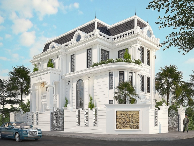 Nhà phố tân cổ điển với vẻ đẹp sang trọng, tinh tế Nhà phố tân cổ điển với vẻ đẹp sang trọng, tinh tế