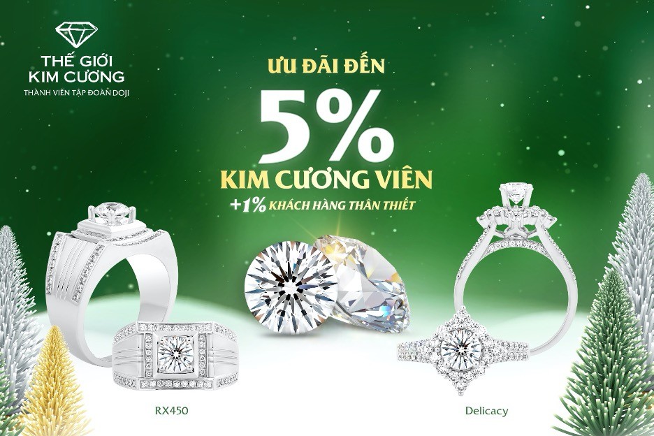 Thế Giới Kim Cương ưu đãi khủng dịp Noel và chào Năm mới 2022 Thế Giới Kim Cương ưu đãi khủng dịp Noel và chào Năm mới 2022