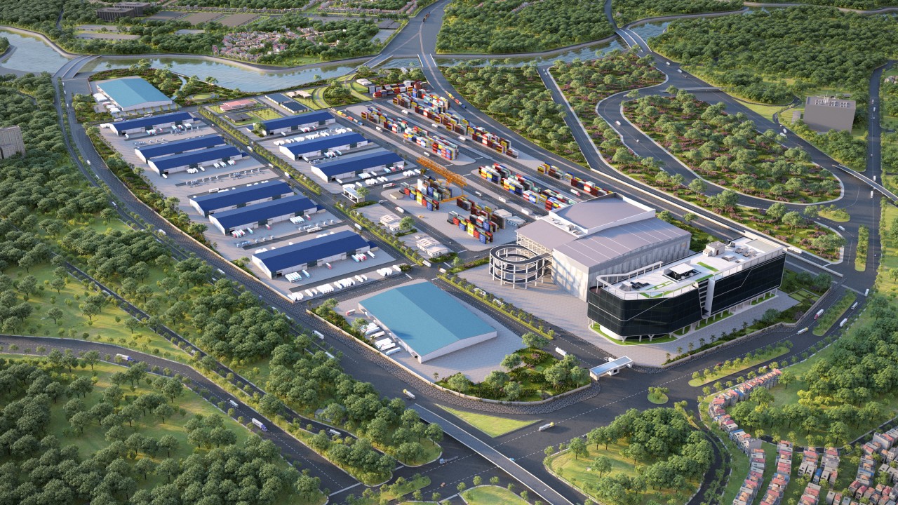Trung tâm Logistics ICD Vĩnh Phúc có quy mô hơn 83ha, tổng vốn đầu tư gần 3.900 tỷ đồng, công suất thiết kế hàng hóa thông quan khoảng 530.000 TEU/năm.. Trung tâm Logistics ICD Vĩnh Phúc có quy mô hơn 83ha, tổng vốn đầu tư gần 3.900 tỷ đồng, công suất thiết kế hàng hóa thông quan khoảng 530.000 TEU/năm..