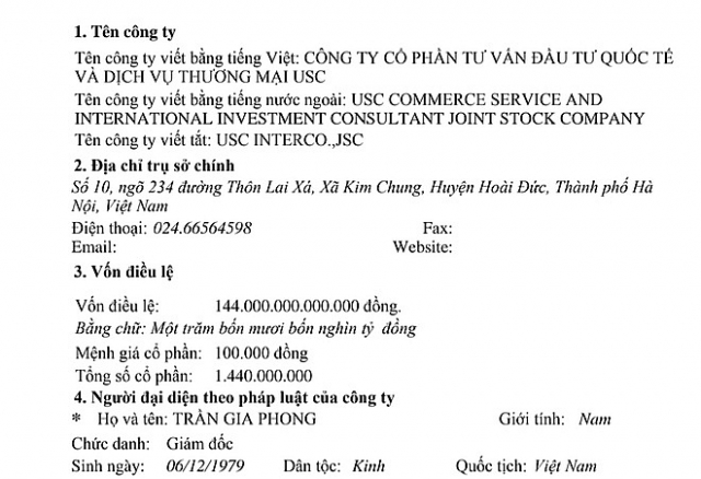 Chủ công ty bí ẩn, vừa đăng ký thành lập với vốn 6,3 tỷ USD là ai? chu cong ty bi an vua dang ky thanh lap voi von 63 ty usd la ai