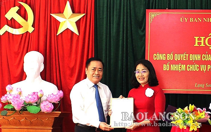 Ông Hồ Tiến Thiệu, Phó Bí thư Tỉnh ủy, Chủ tịch UBND tỉnh trao quyết định cho bà Nguyễn Mai Loan Ông Hồ Tiến Thiệu, Phó Bí thư Tỉnh ủy, Chủ tịch UBND tỉnh trao quyết định cho bà Nguyễn Mai Loan