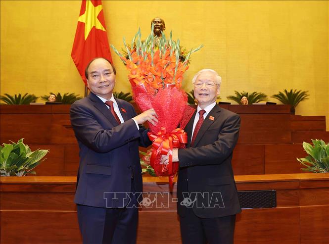 Chủ tịch nước Nguyễn Xuân Phúc: Viết tiếp những kỳ tích tiến lên giàu mạnh, hùng cường của đất nước Chú thích ảnh