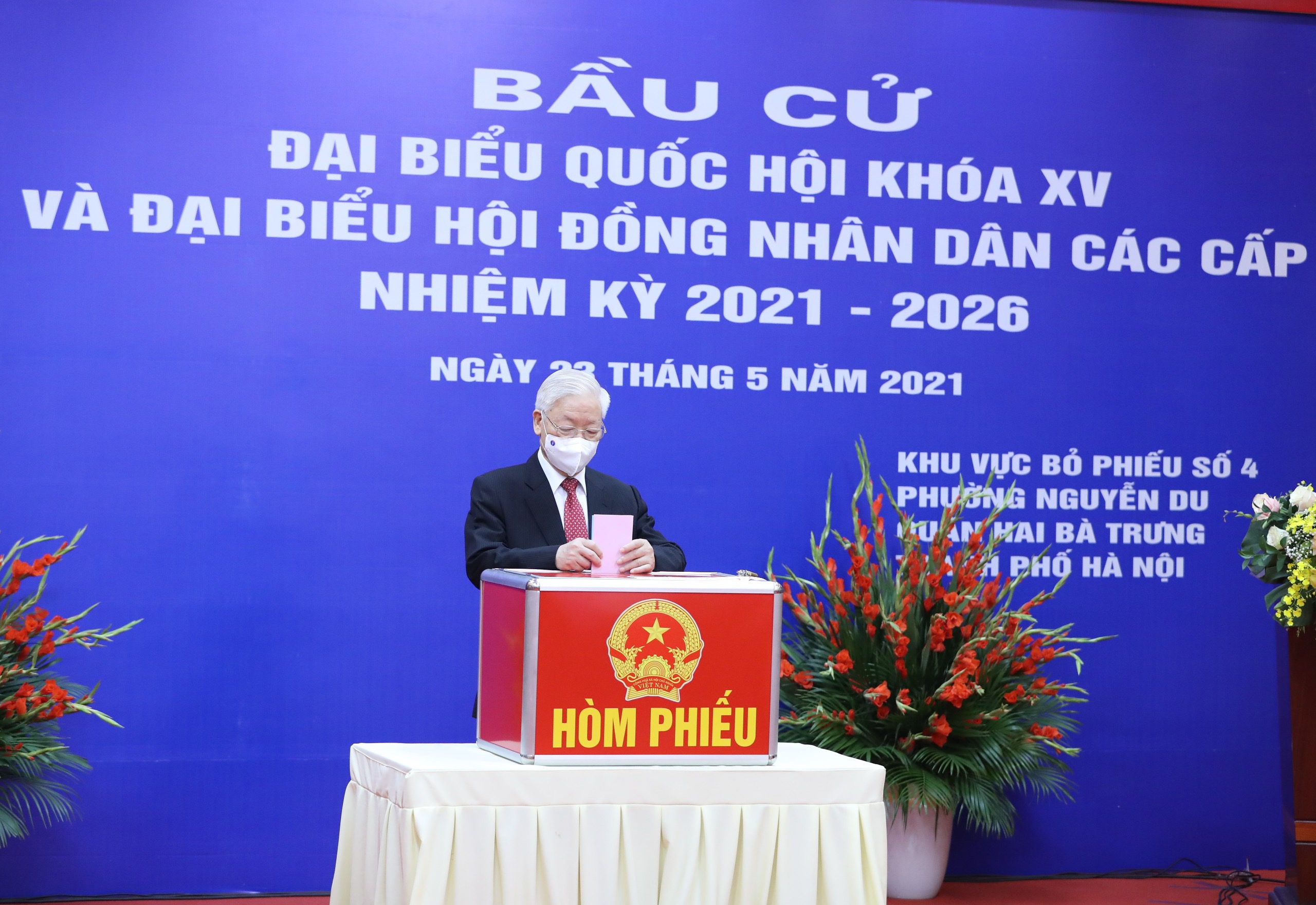 Tổng Bí thư Nguyễn Phú Trọng: 'Tôi tin rằng cuộc bầu cử lần này sẽ thành công tốt đẹp' Tổng Bí thư Nguyễn Phú Trọng: 'Tôi tin rằng cuộc bầu cử lần này sẽ thành công tốt đẹp'