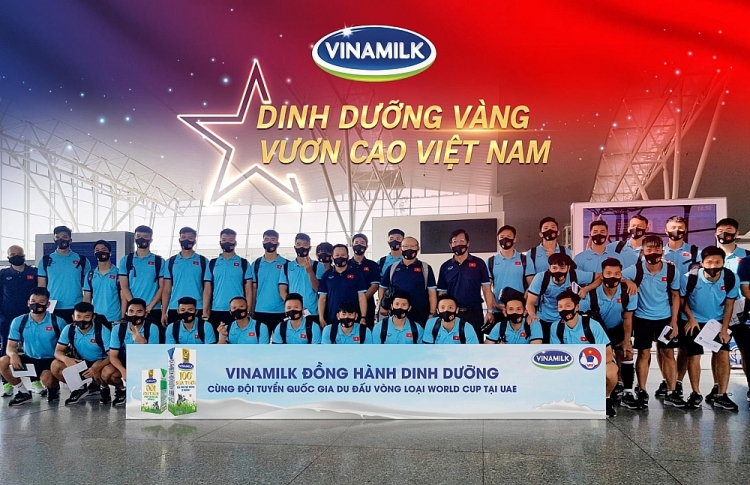 Vinamilk tự hào mang đến nguồn dinh dưỡng vàng đồng hành cùng đội tuyển quốc gia du đấu vòng loại World Cup tại UAE Vinamilk tự hào mang đến nguồn dinh dưỡng vàng đồng hành cùng đội tuyển quốc gia du đấu vòng loại World Cup tại UAE
