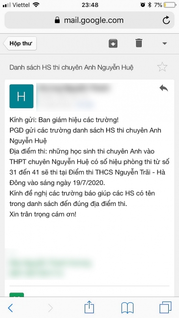 Hà Nội Thí sinh nhận thông báo đổi địa điểm thi lúc nửa đêm ha noi thi sinh nhan thong bao doi dia diem thi luc nua dem