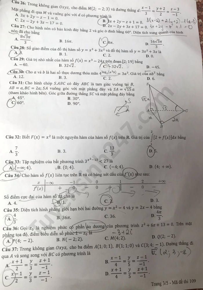 undefined 4505 de thi tot nghiep thpt mon toan 2020 ma 109 t 3 result